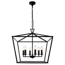 Panama Steel 6 Light Pendant